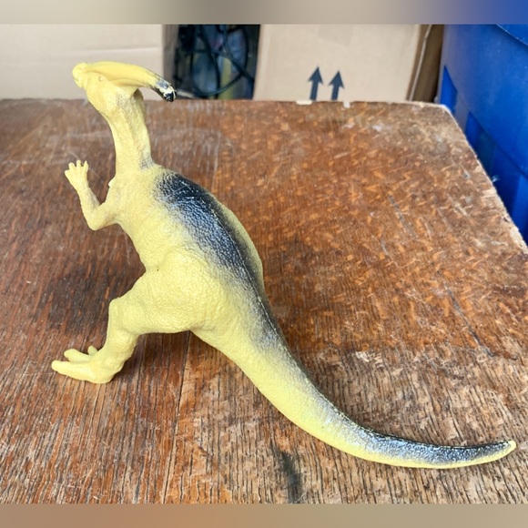 Vtg Miniature Rubber Plastic Parasaurolophus Dinosaur Toy Figurine - Picture 10 of 12